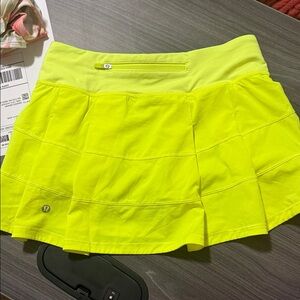 lululemon athletica Neon Yellow Mini Skirt